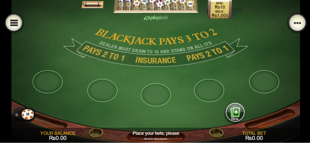 Blackjack online, but not the live version