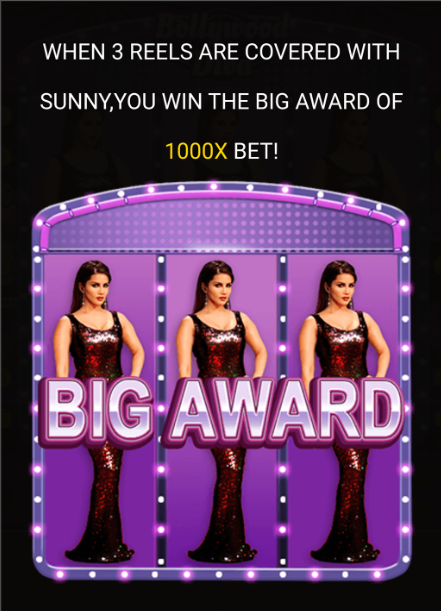 1000x Your bet is the biggest possible win on Bollywood Diva as shown on the photo