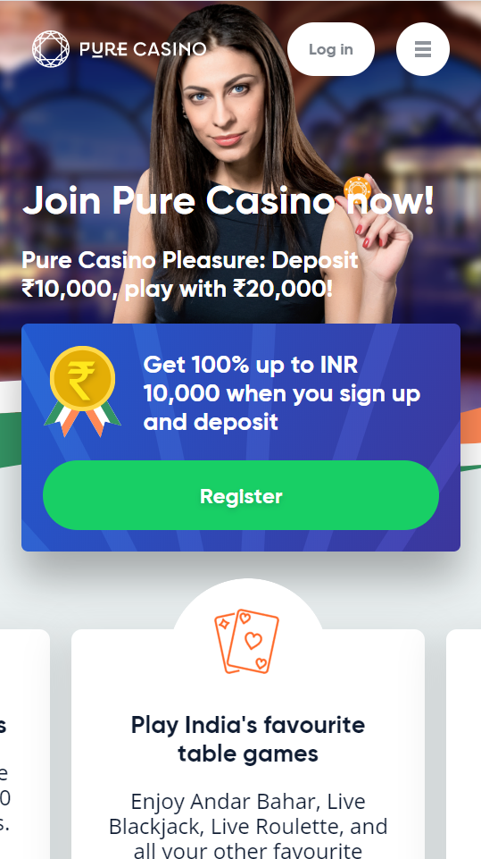 The signup bonus at Pure Casino