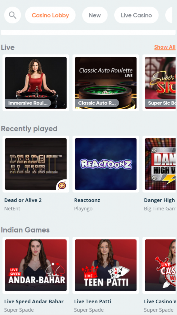 The most favorite online casino games in India are available at Pure Casino