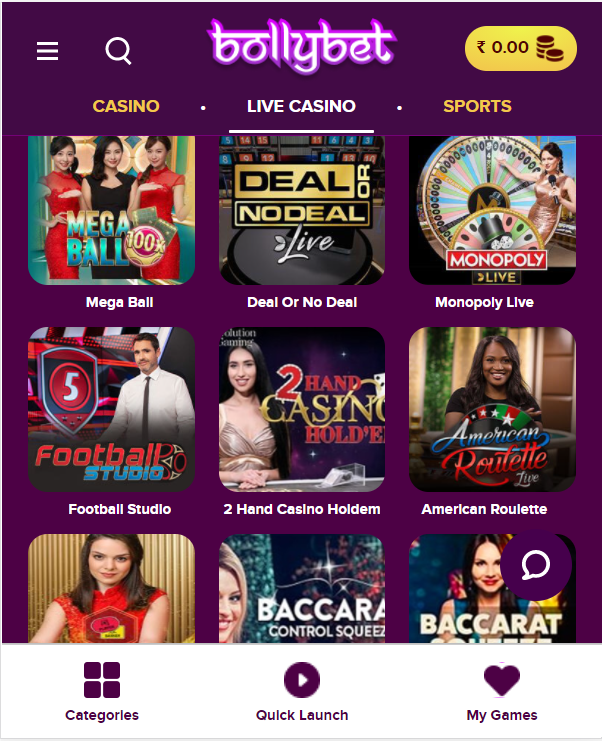 Bollybet Live Casino