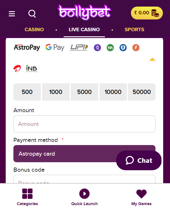 Bollybet Banking